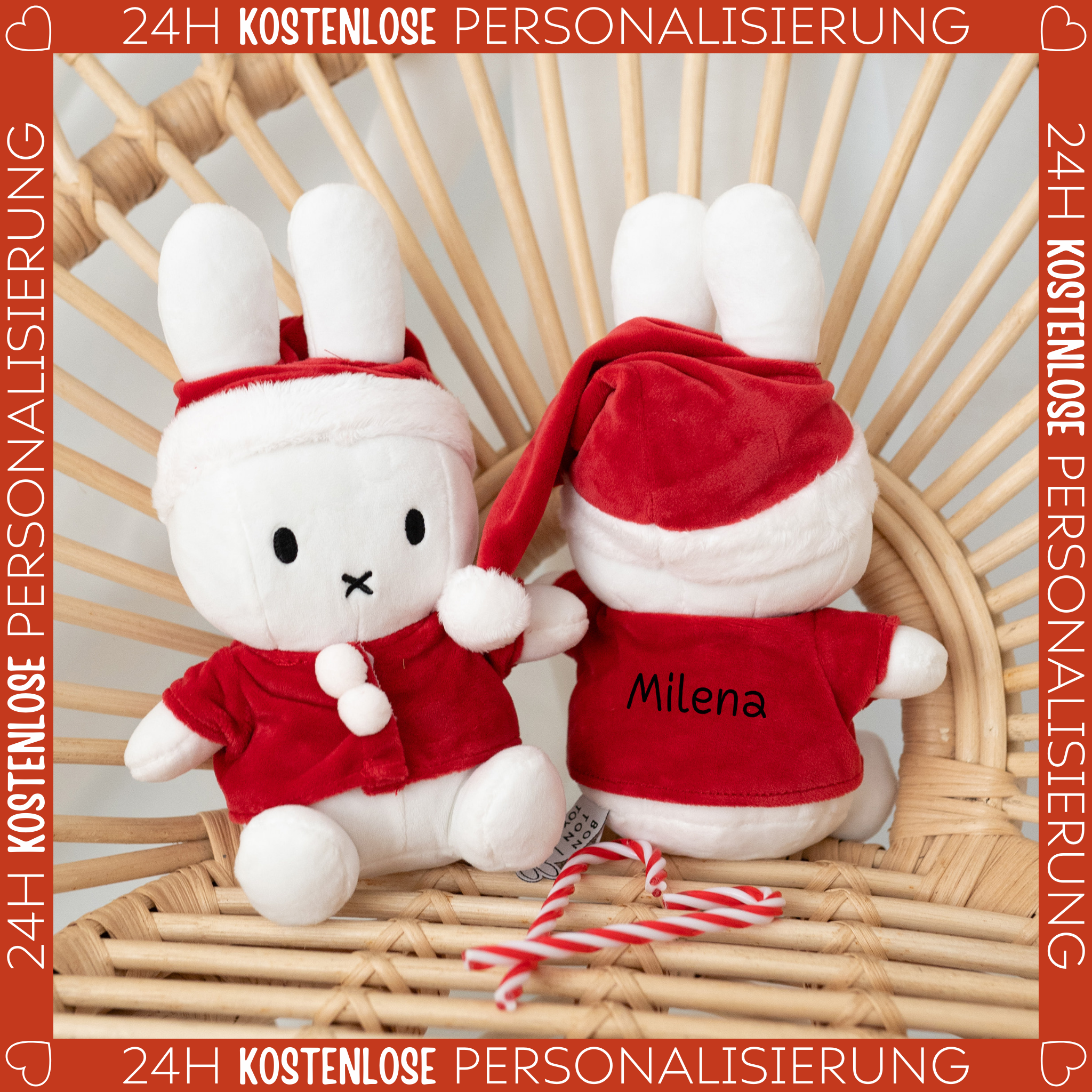 BON TON TOYS Miffy Weihnachten Kuscheltier Hase