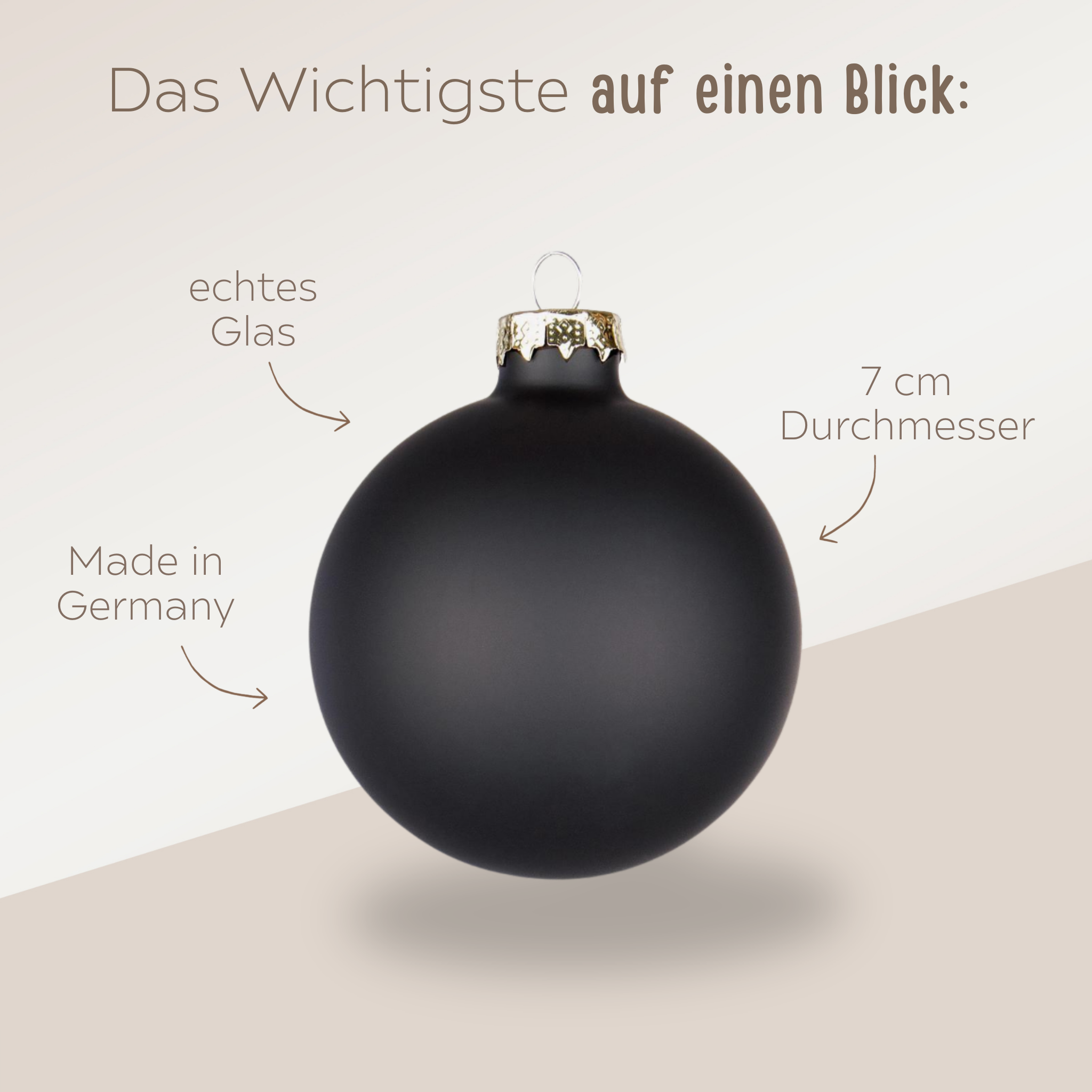 Weihnachtskugel "Beste/r..." matt