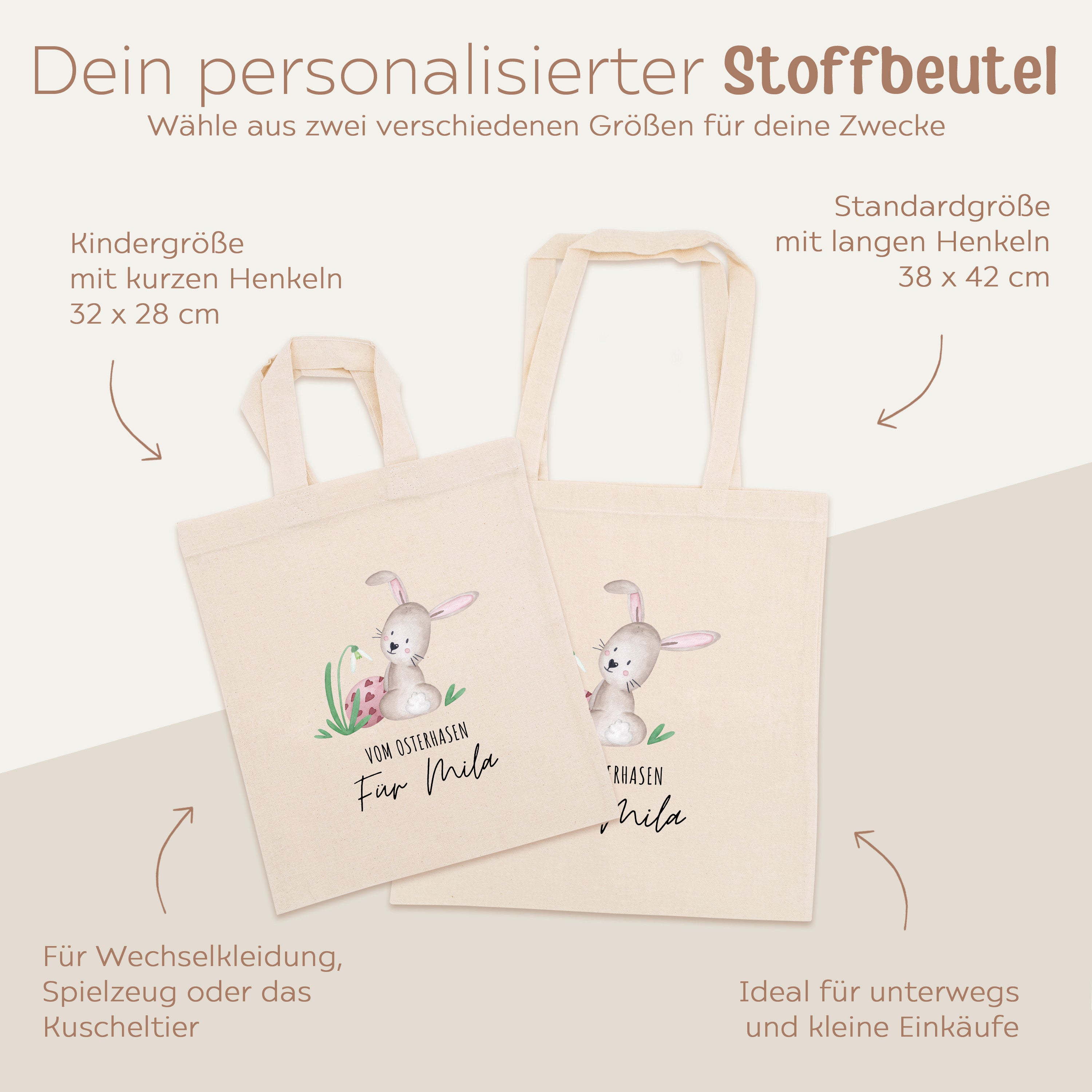 Stoffbeutel "Ostern" personalisiert