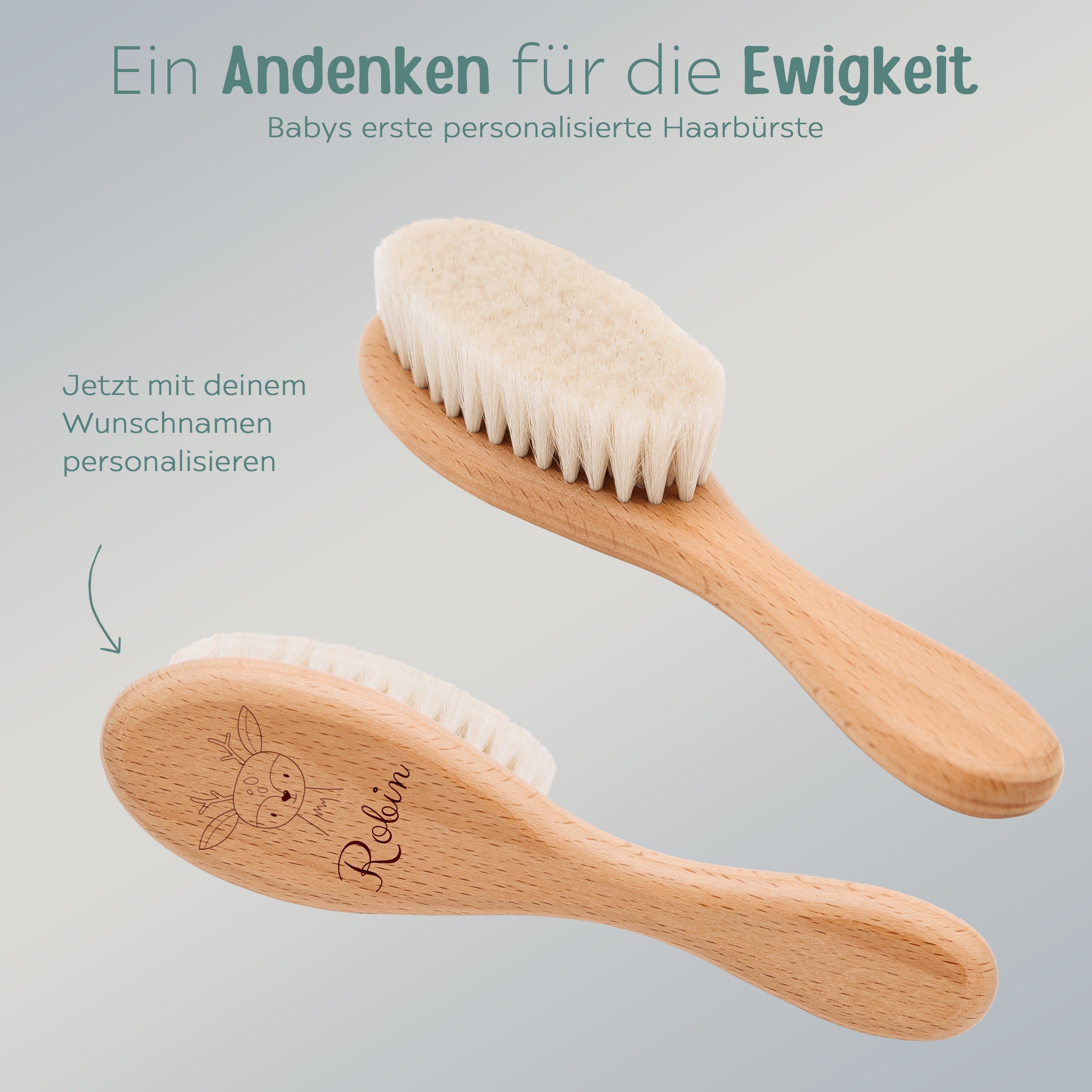 Babyhaarbürste personalisiert - Tier