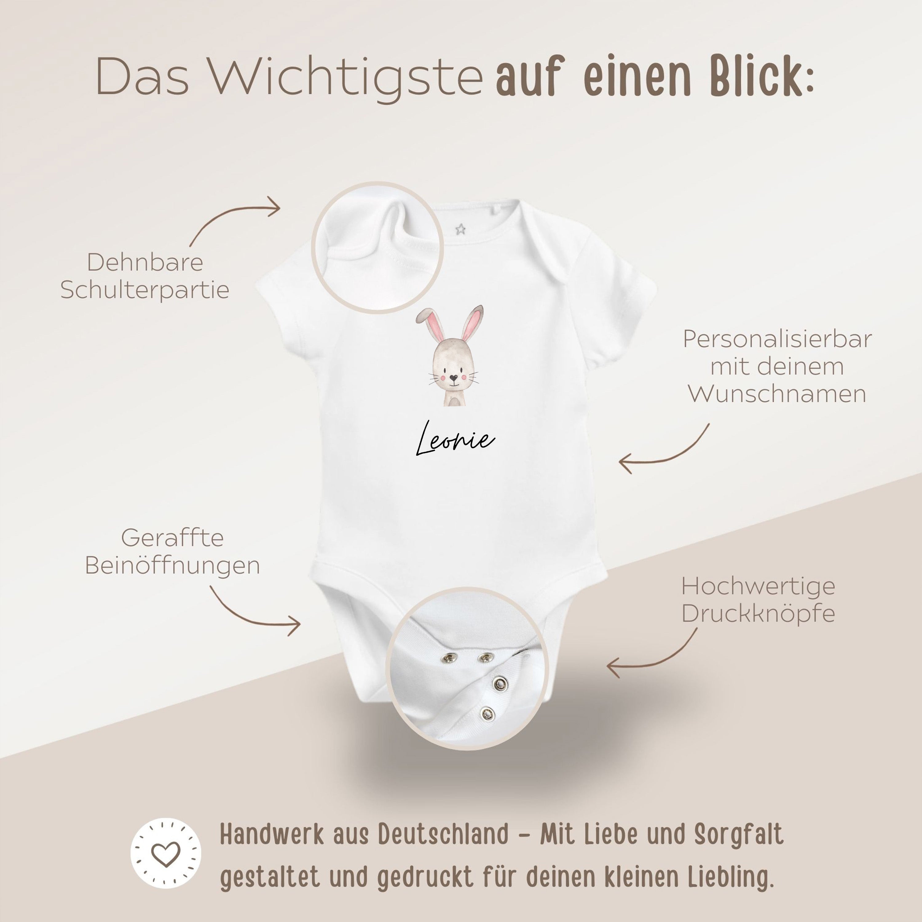 Baby Body "Tier" personalisiert