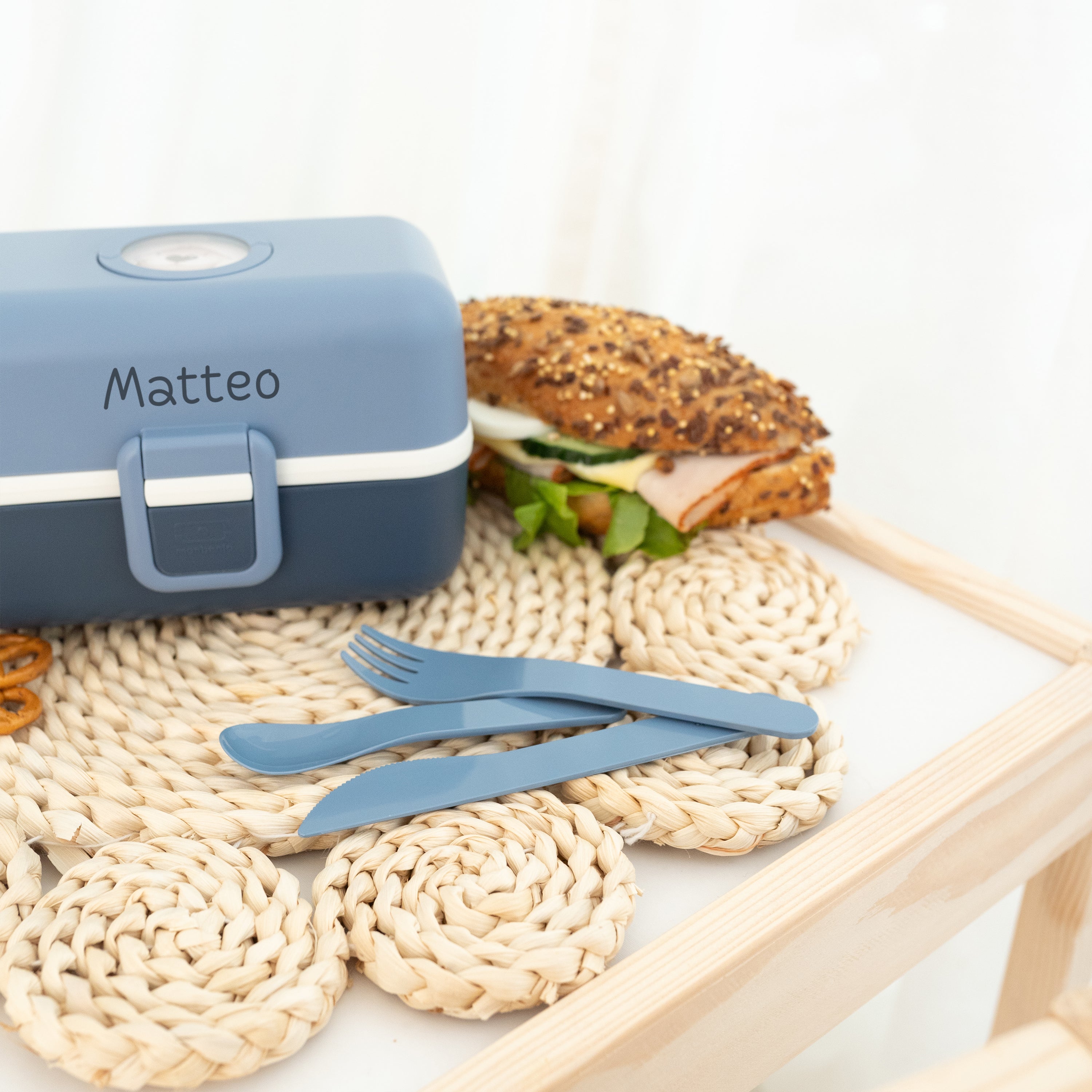 MONBENTO Tresor Lunchbox Uni mit Tierplättchen personalisiert