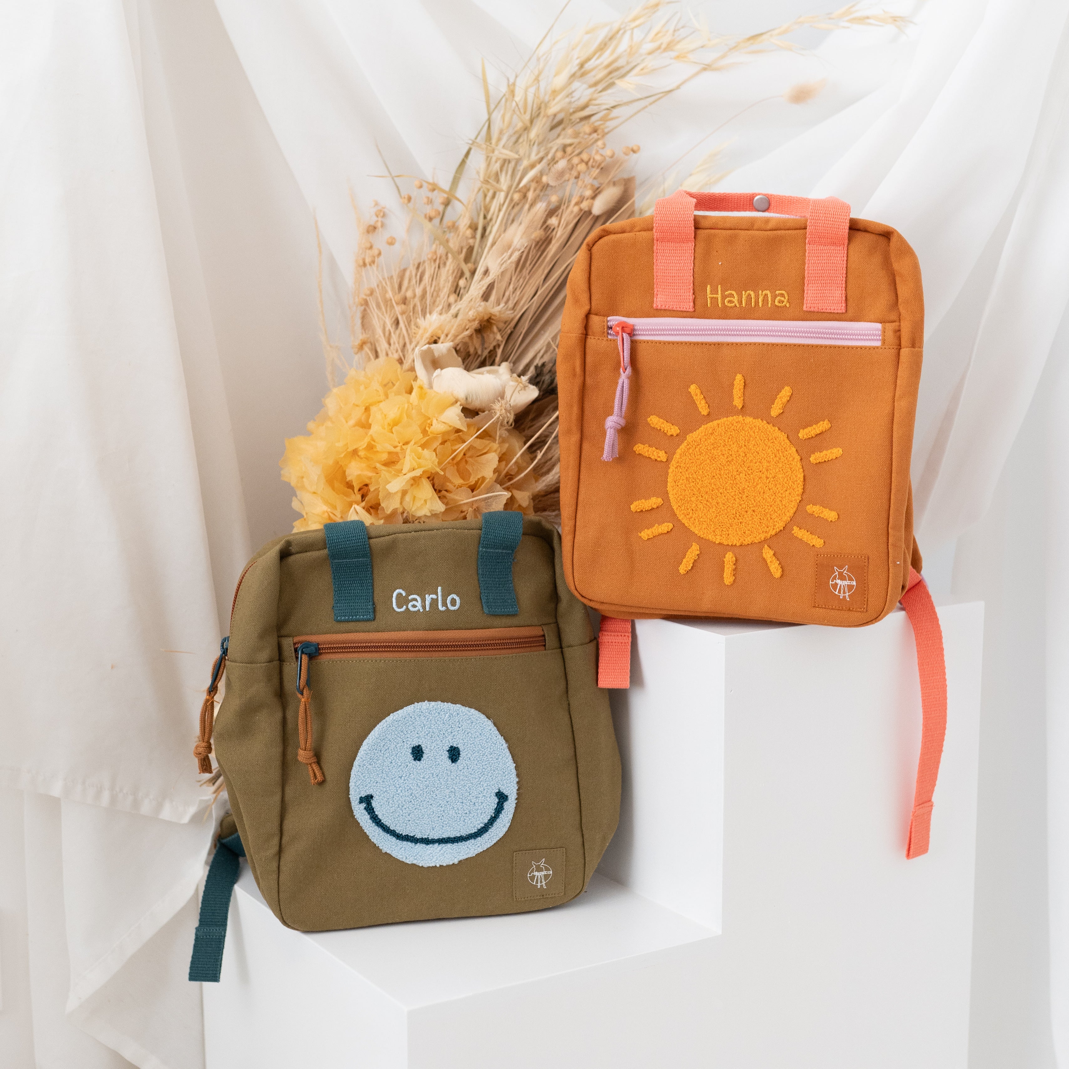 LÄSSIG Rucksack "Sonne" oder "Smiley" personalisiert