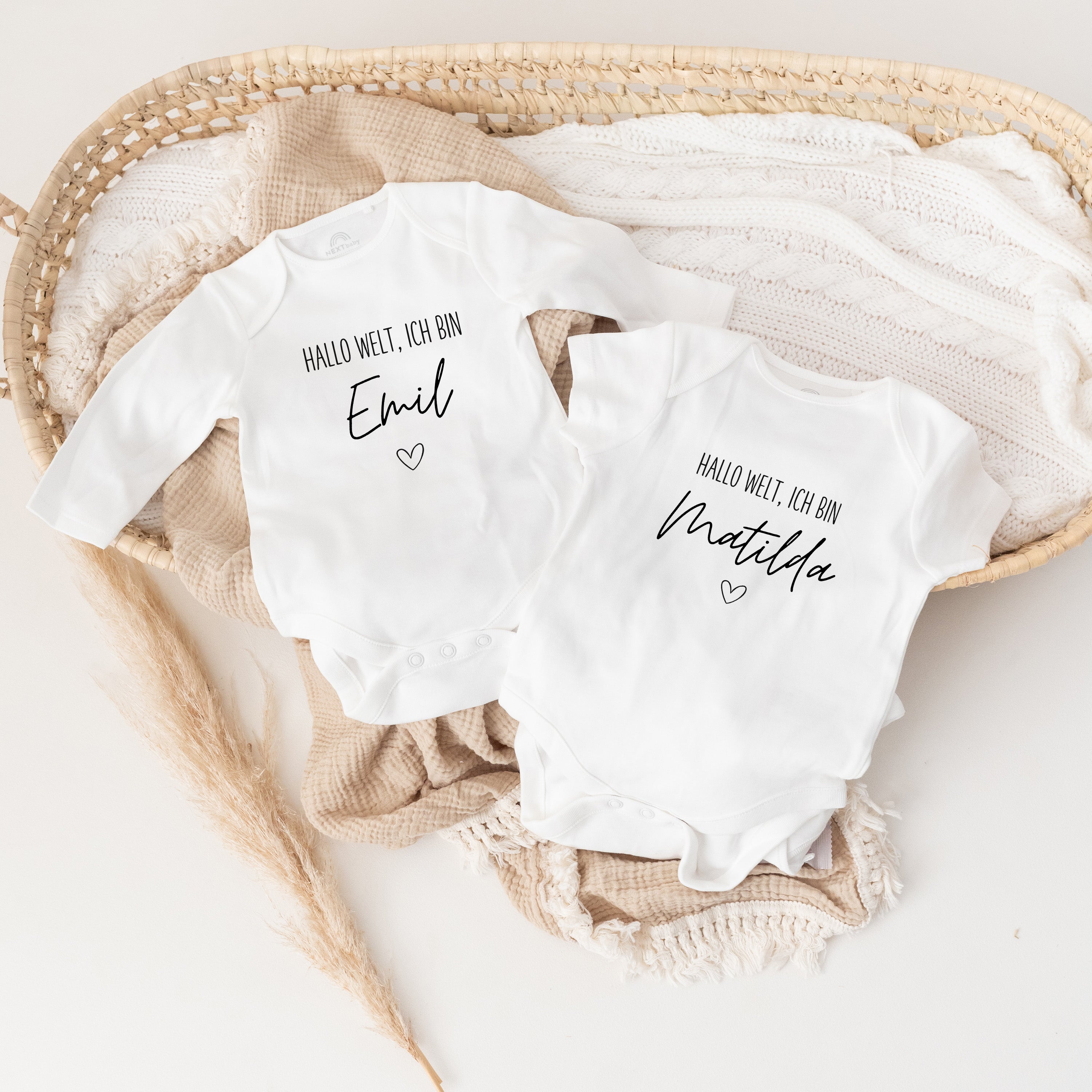 Baby Body "Hallo Welt" personalisiert