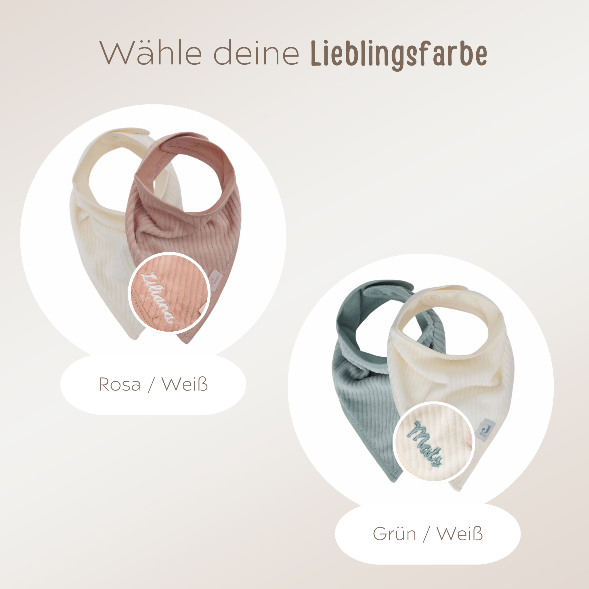 JOLLEIN Halstuch-Set personalisiert - Cord