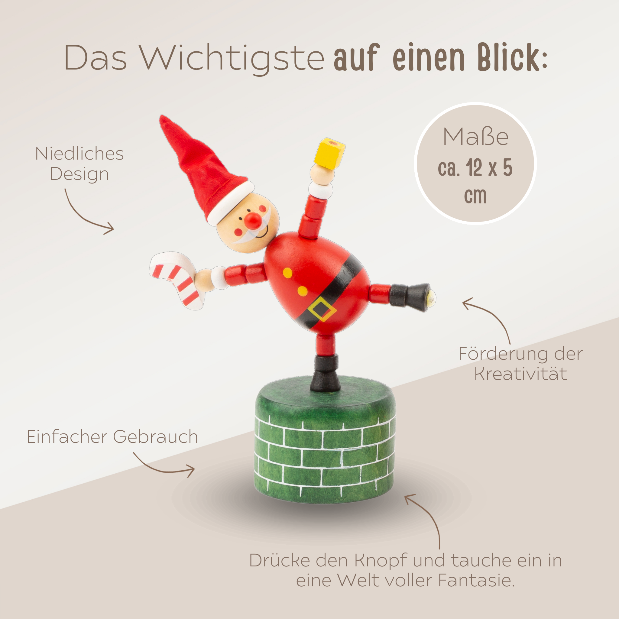 SMALL FOOT Drückerfiguren - Weihnachten